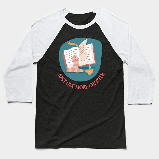 Just one more chapter romance novels young adult fiction I Love Books Baseball T-Shirt by BoogieCreates